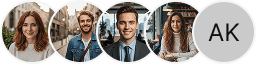 Multiple investor profile avatars on Reserix trading review block